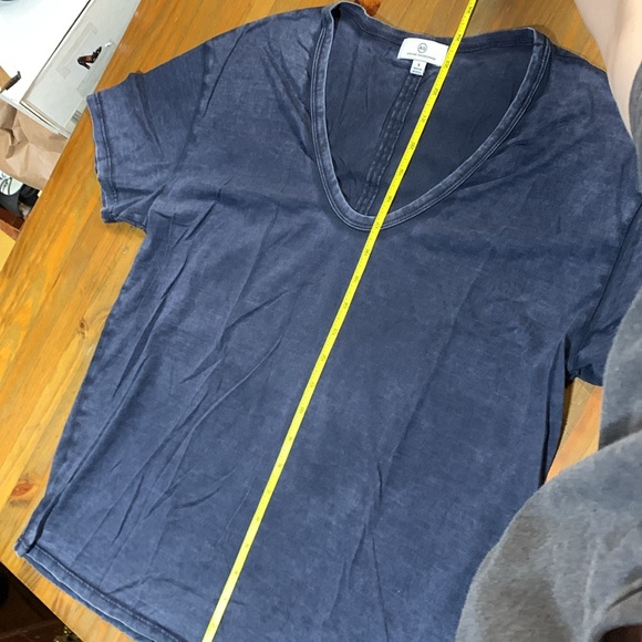 AG Midnight Blue Scoop neck Short sleeve Cotton Tee - Picture 5 of 8